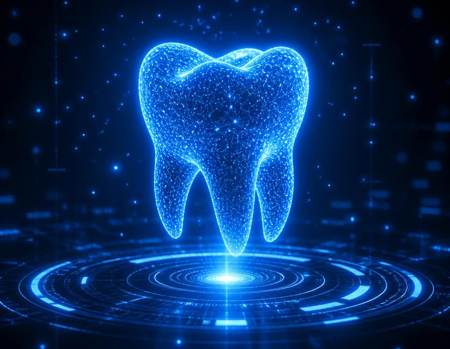 Holographic 3D dental scan of a tooth